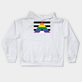 Straight Ally pride flag Kids Hoodie